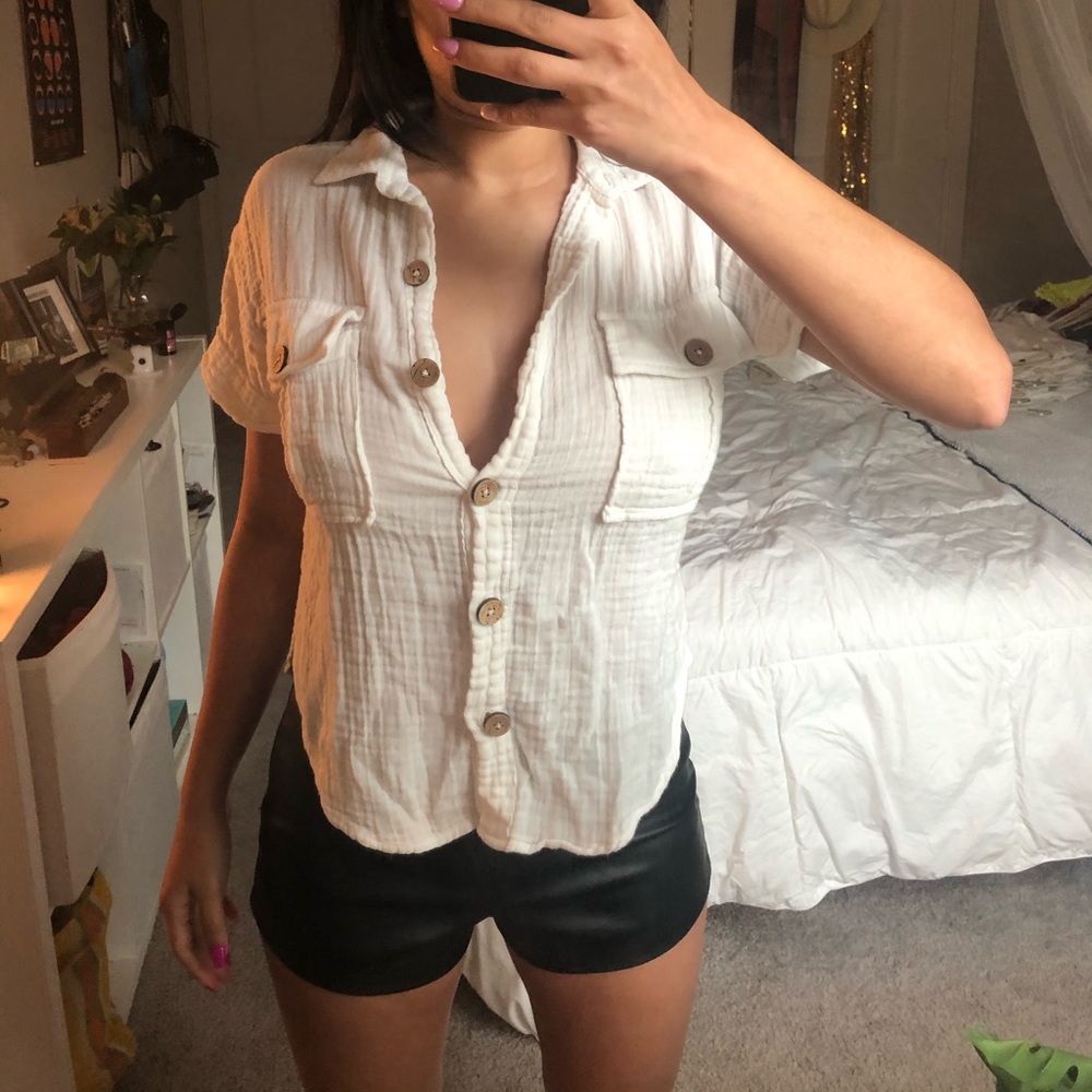 White shirt with buttons